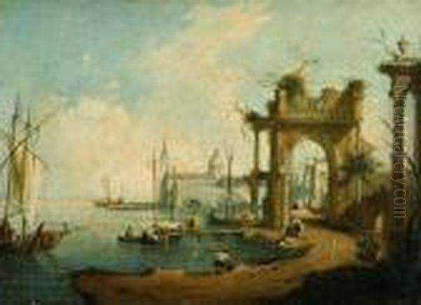 View With Antic Archway. Oil Painting by Francesco Guardi