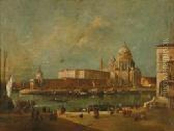 Santa Maria Della Salute And The Punta Della Dogana, Venice Oil Painting by Francesco Guardi