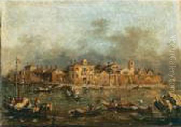 Veduta Della Laguna Veneziana Oil Painting by Francesco Guardi