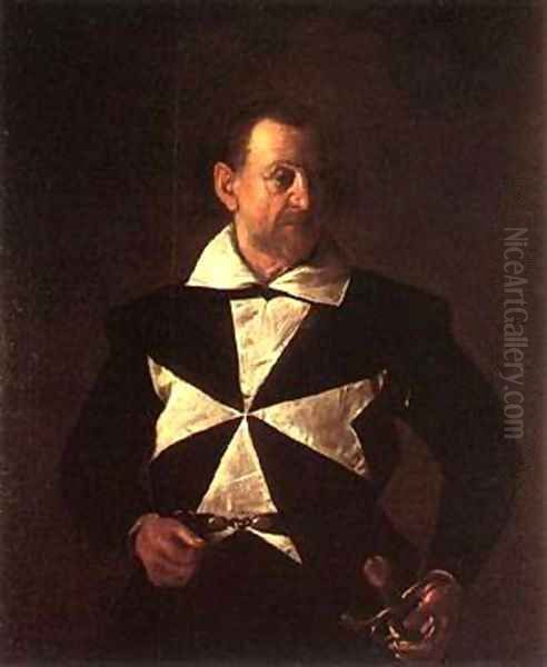 Portrait of Alof de Wignacourt2 Oil Painting by Michelangelo Merisi Da Caravaggio