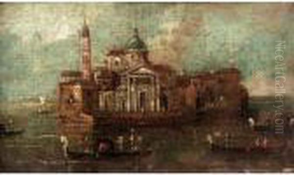 Venice, A View Of A Church In The Laguna Oil Painting by Francesco Guardi