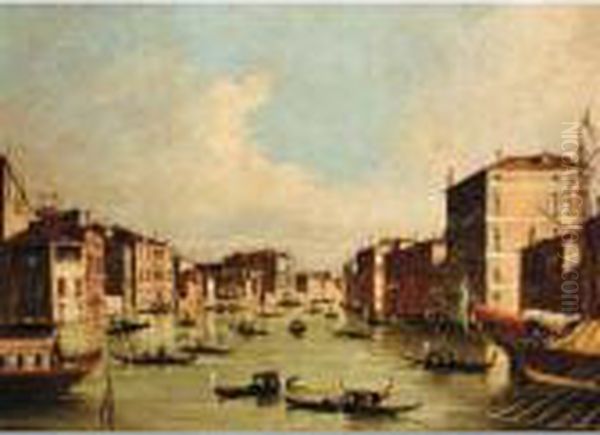 Venice, A View Of The Grand Canal Oil Painting by Francesco Guardi