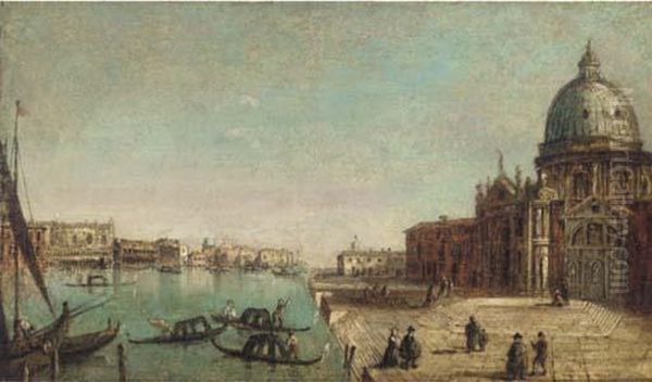 Santa Maria Della Salute; And On The Grand Canal Oil Painting by Francesco Guardi