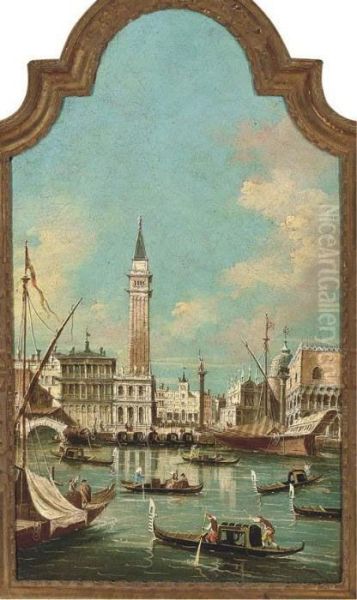 The Entrance To The Grand Canal,
 Venice, With The Doge's Palace,st. Mark's Cathedral And The Piazzetta Oil Painting by Francesco Guardi