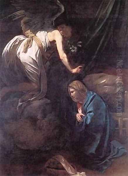 The Annunciation Oil Painting by Michelangelo Merisi Da Caravaggio