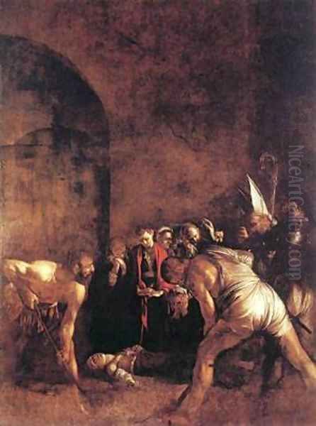 Burial of St Lucy Oil Painting by Michelangelo Merisi Da Caravaggio