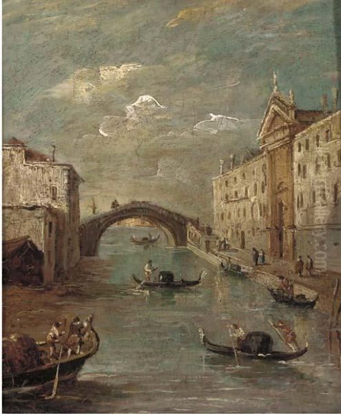 The Rio Dei Mendicanti, Venice Oil Painting by Francesco Guardi