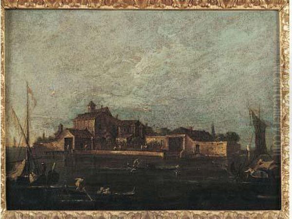 Vue De L'isola De San Jacopo Di Paludo Oil Painting by Francesco Guardi