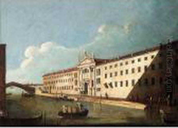 Venice, A View Of The Rio Mendicanti Oil Painting by Francesco Guardi