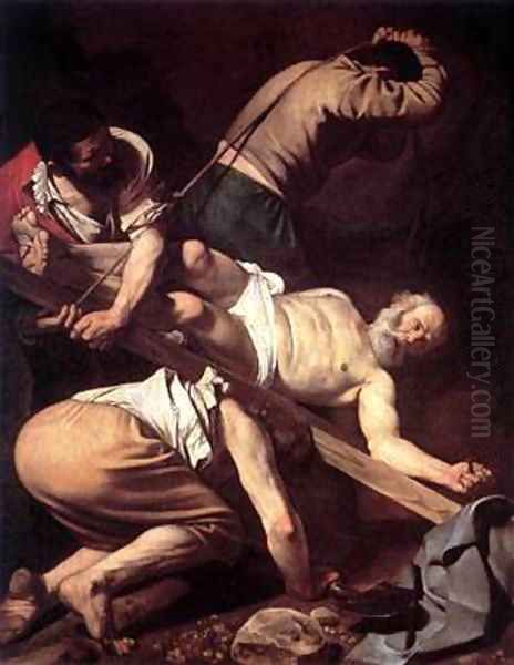 The Crucifixion of Saint Peter Oil Painting by Michelangelo Merisi Da Caravaggio