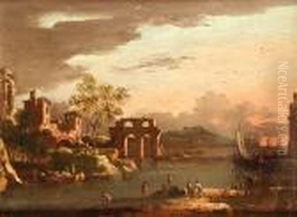 Capriccio Oil Painting by Francesco Guardi