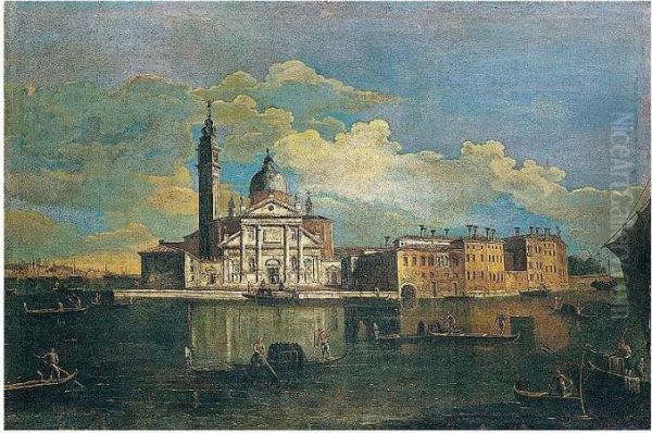 Venice, A View Of The Church Of San Giorgio Maggiore Taken From The Bacino Di San Marco Oil Painting by Francesco Guardi