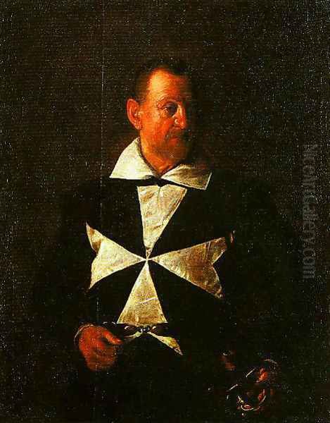 Portrait of a Knight of Malta Oil Painting by Michelangelo Merisi Da Caravaggio