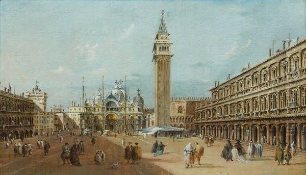 < La Place Saint-marc >. Oil Painting by Giacomo Guardi