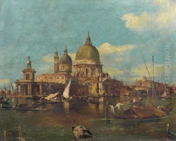 La Salute Vue Du Grand Canal Oil Painting by Giacomo Guardi