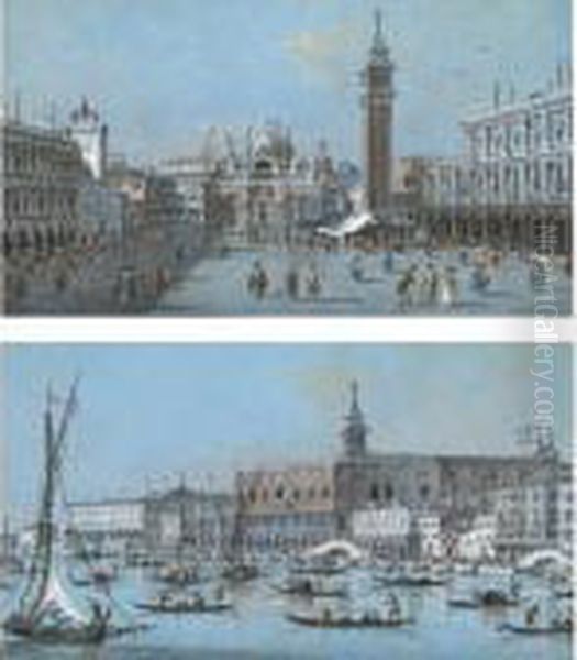 Venezia, Piazza San Marco Oil Painting by Giacomo Guardi