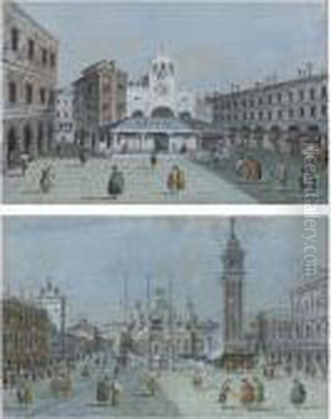 Venice, A View Of Piazza San Marco Oil Painting by Giacomo Guardi