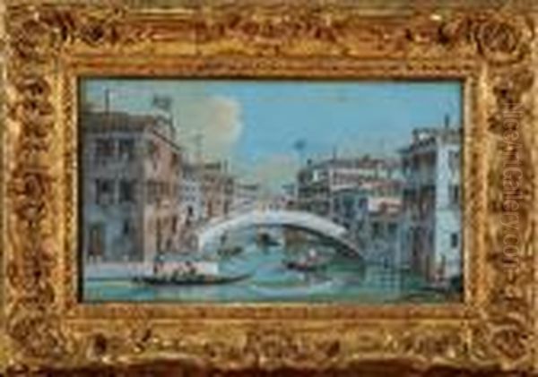 Veduta Del Canal E Fondamenta Che Conduce A San Bastiano Oil Painting by Giacomo Guardi