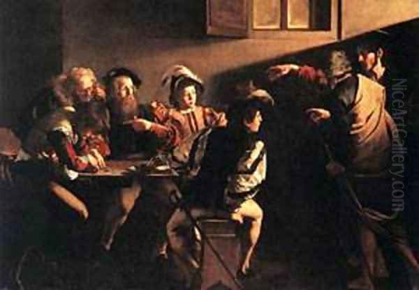 The Calling of Saint Matthew Oil Painting by Michelangelo Merisi Da Caravaggio