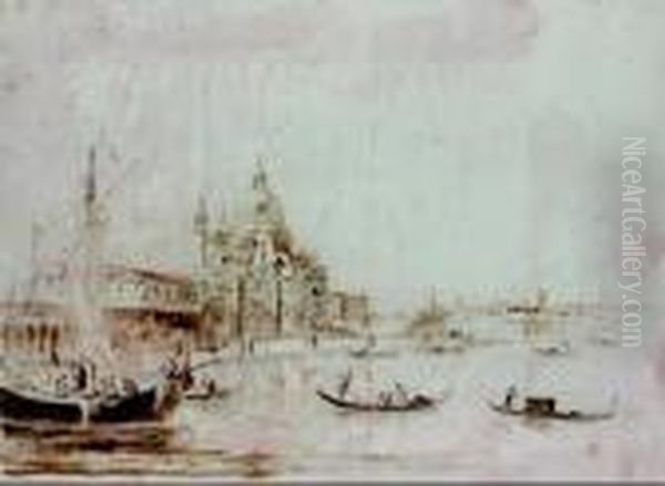 Vue Animee De Venise Oil Painting by Giacomo Guardi