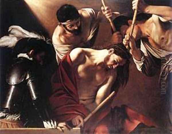 The Crowning with Thorns1 Oil Painting by Michelangelo Merisi Da Caravaggio