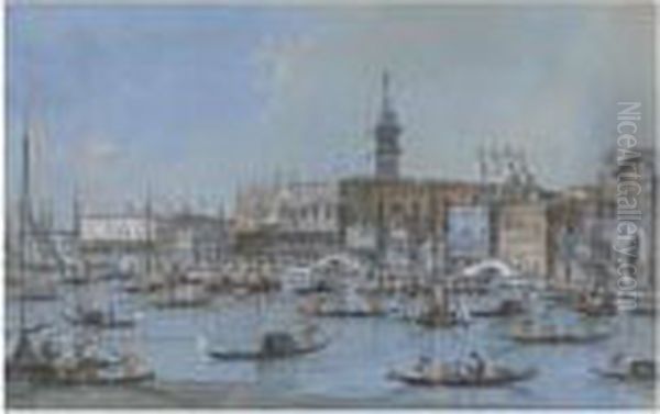 View Of The Palazzo Ducale, Venice Oil Painting by Giacomo Guardi