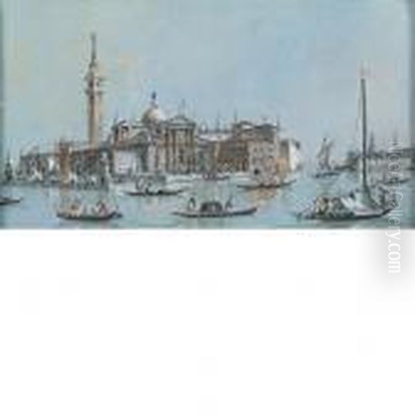 Veduta Dell' Isola Di San Giorgio Maggiore Oil Painting by Giacomo Guardi