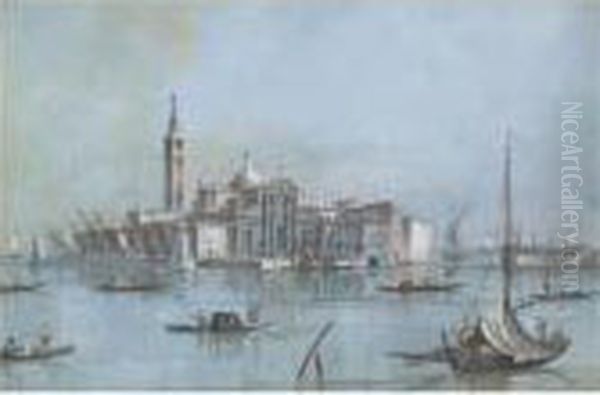 Venice, A View Of The Island Of San. Giorgio Maggiore Oil Painting by Giacomo Guardi