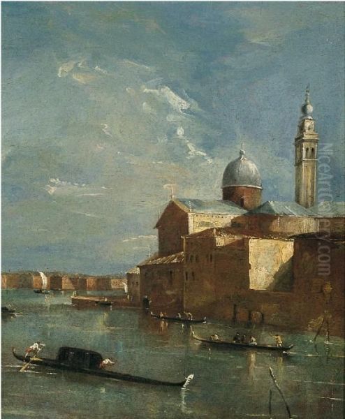 San Giorgio Maggiore Visto Dalla Giudecca Oil Painting by Giacomo Guardi