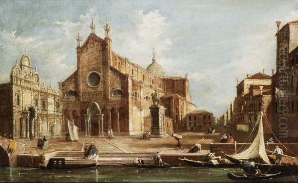 Coppia Di Vedute Veneziane Oil Painting by Giacomo Guardi