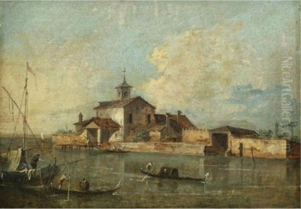 Sold By Order Of The Trustees Of The 2nd Baron Hesketh's Will Trust
 

 
 
 

 
 A View Of The Venetian Lagoon With The Island Of San Jacopo Di Paludo Oil Painting by Giacomo Guardi