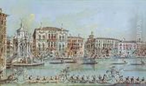 Veduta Della Regatta Oil Painting by Giacomo Guardi