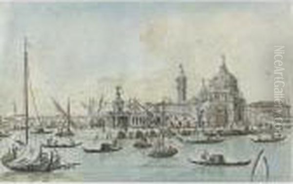 Property From An American Museum
 

 
 
 

 
 View Of Santa Maria Della Salute And The Dogana, Venice Oil Painting by Giacomo Guardi