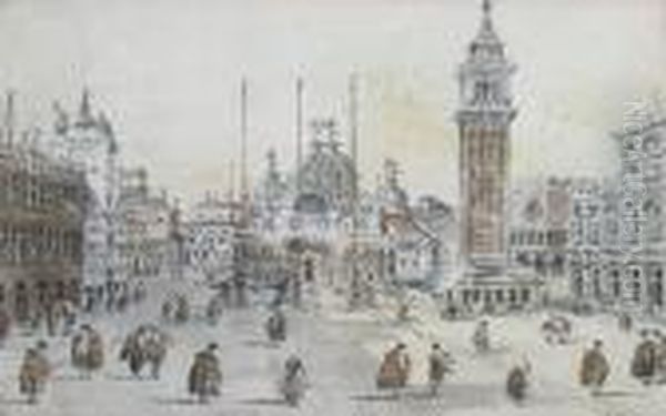 Piazza San Marco Oil Painting by Giacomo Guardi