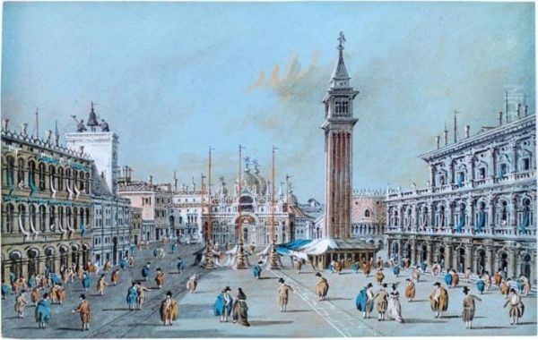 The Piazza San Marco Oil Painting by Giacomo Guardi