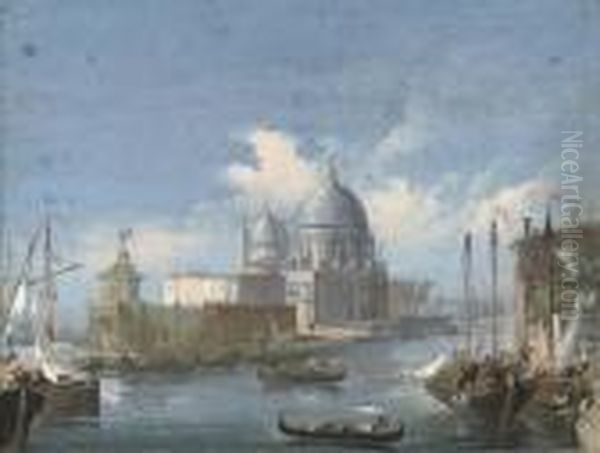 Sante Maria Della Salute Oil Painting by Giacomo Guardi