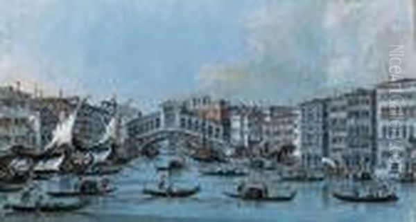 The Rialto, Venice Oil Painting by Giacomo Guardi