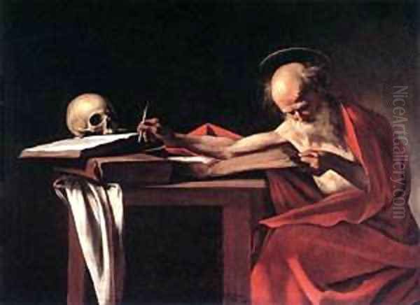 St Jerome2 Oil Painting by Michelangelo Merisi Da Caravaggio