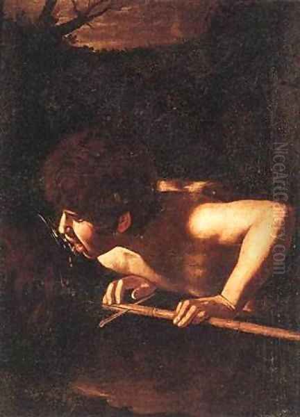 St John the Baptist at the Well Oil Painting by Michelangelo Merisi Da Caravaggio