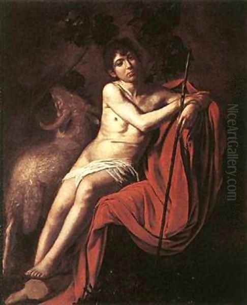 St John the Baptist3 Oil Painting by Michelangelo Merisi Da Caravaggio