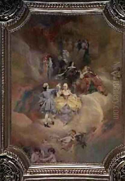 Dance through the Ages from the ceiling of the ballroom Oil Painting by Aime-Nicolas Morot