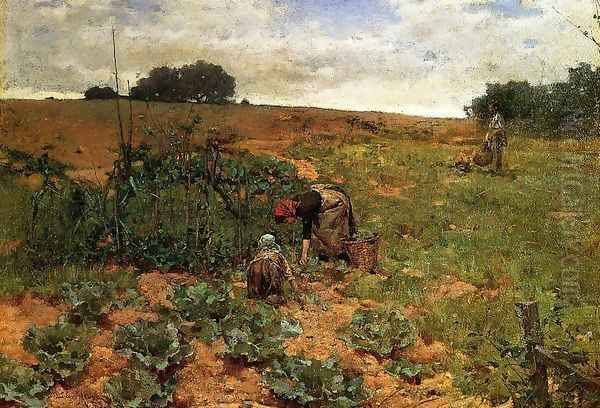 Cabbage Pickers Oil Painting by John Moran