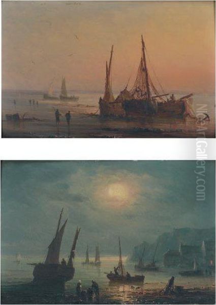 Le Crepuscule Et L'aurore Oil Painting by Herminie Gudin