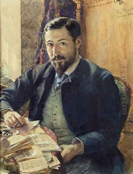 Portrait of Thomas Lemas Oil Painting by Paul Merwart