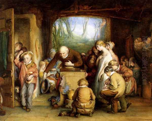 The Last In Oil Painting by William Mulready