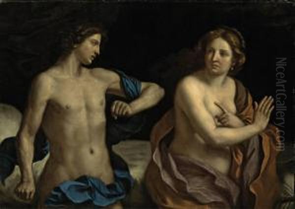 Amnon And Tamar Oil Painting by Guercino