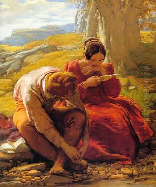 The Sonnet 1839 Oil Painting by William Mulready