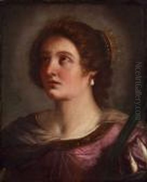 Hl. Katharina Von Alexandrien Oil Painting by Guercino