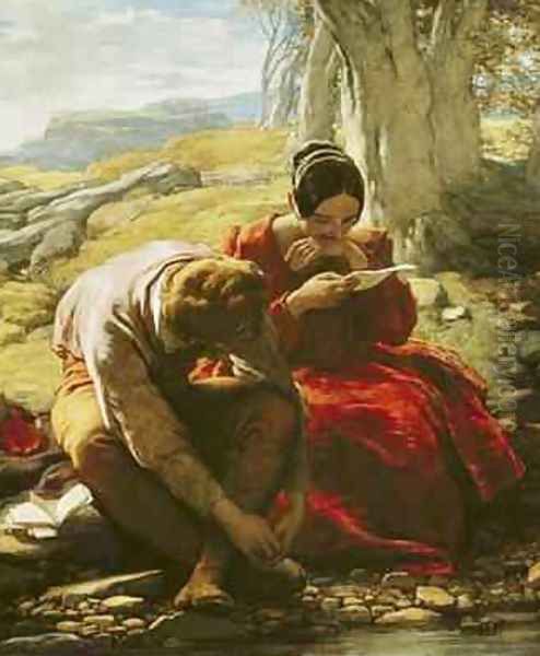 The Sonnet 1839 2 Oil Painting by William Mulready