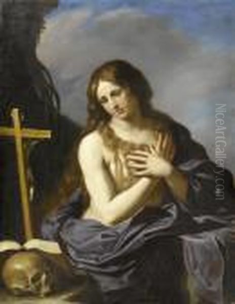 The Penitent Magdalene Oil Painting by Guercino